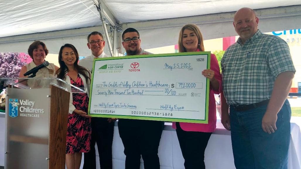 World Ag Expo, Toyota Presents $79,200 Check to Valley Children’s Healthcare