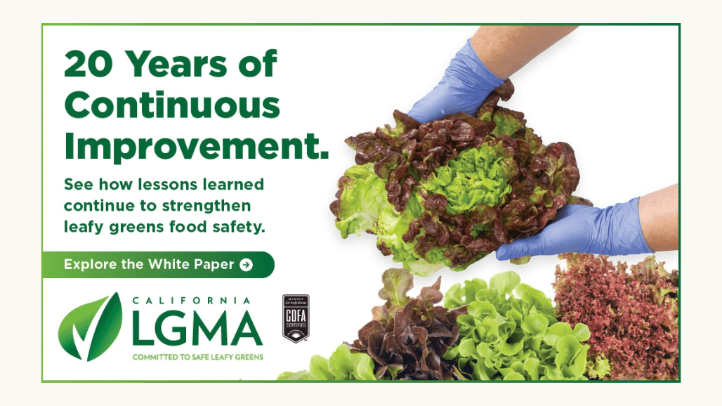 California LGMA Marks 20 Years of Continuous Food Safety Improvement
